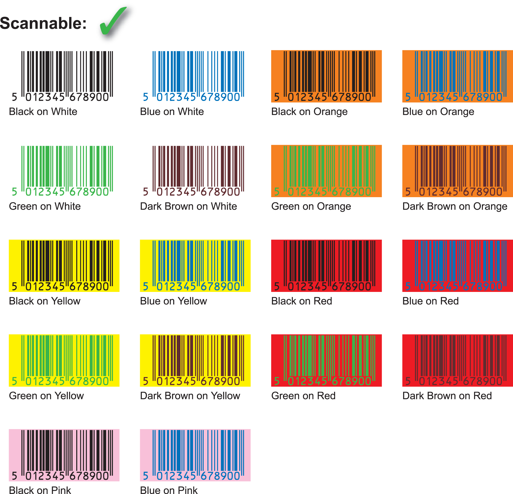 Barcode Color Guide